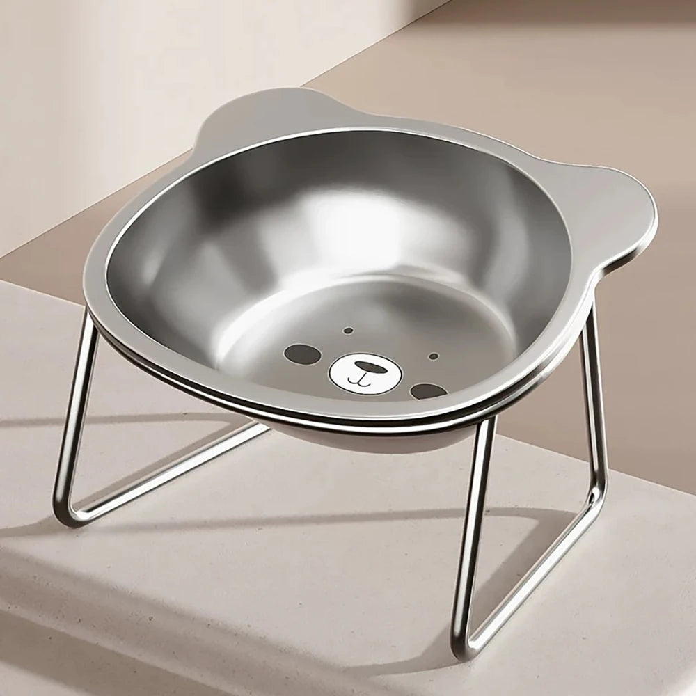 Elevated Stainless Steel Bowl