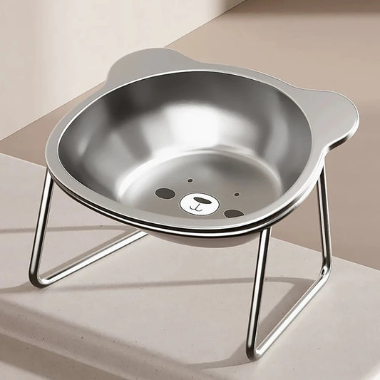 Elevated Stainless Steel Bowl