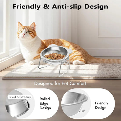 Elevated Stainless Steel Bowl