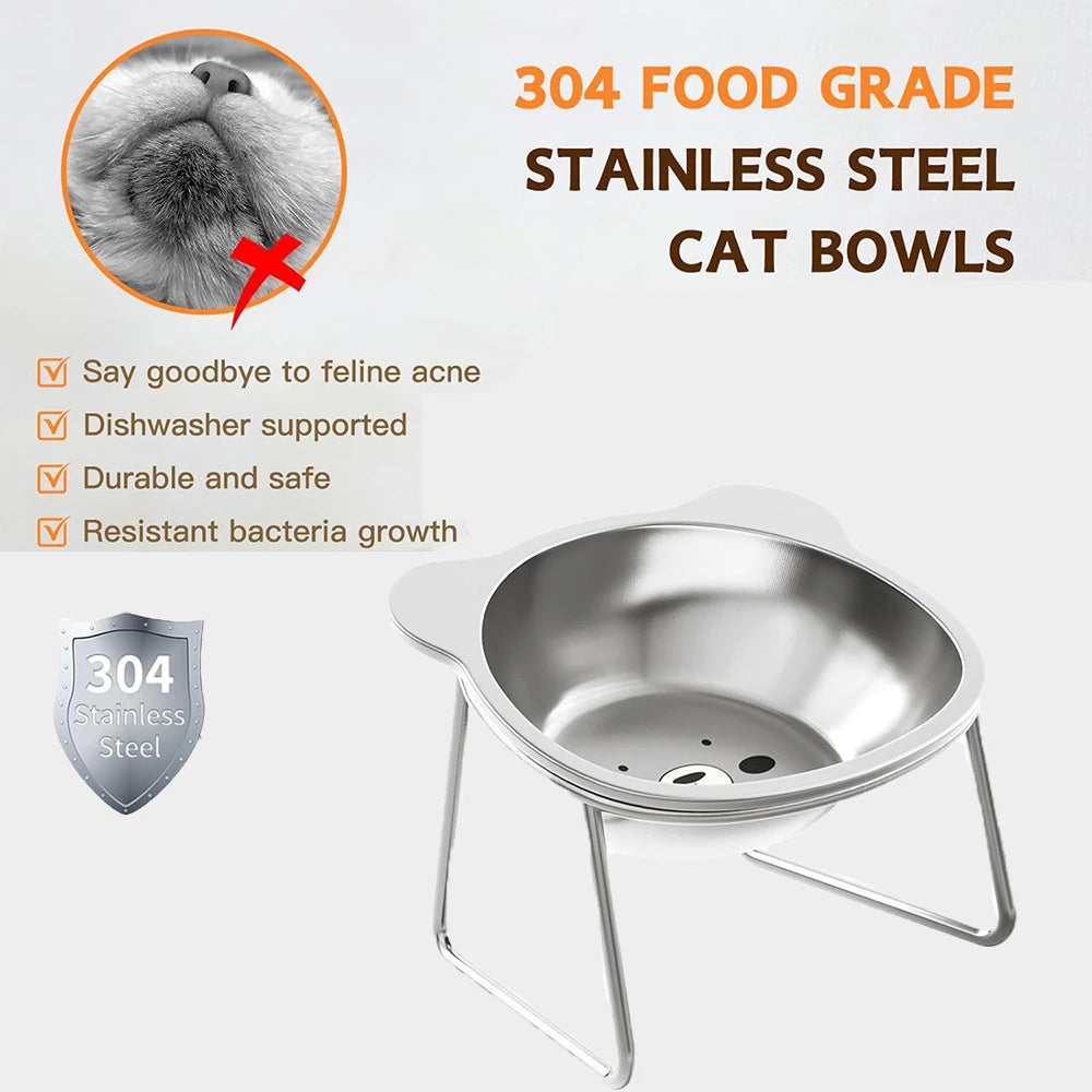 Elevated Stainless Steel Bowl