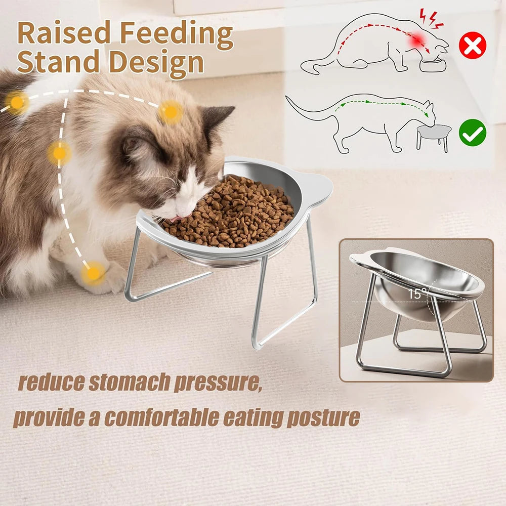 Elevated Stainless Steel Bowl